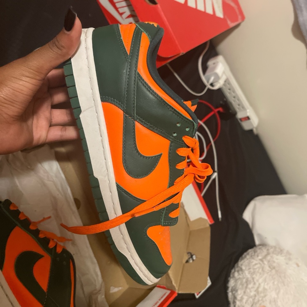 Nike Mens Orange and Green Sneakers